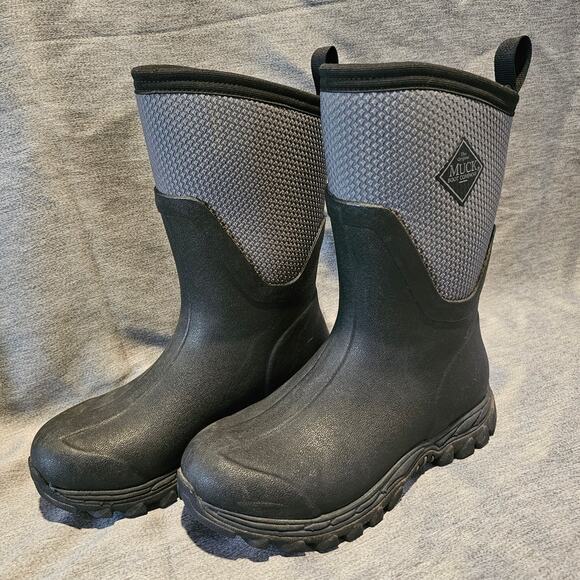 Muck Arctic Sport II Boots Gray Black Women's Sz 6 Waterproof Rubber Lined - Picture 3 of 7